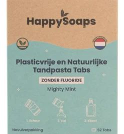 Happysoaps Tandpasta Tabs Zonder Fluoride Navulverpakking (62 Tabletten)