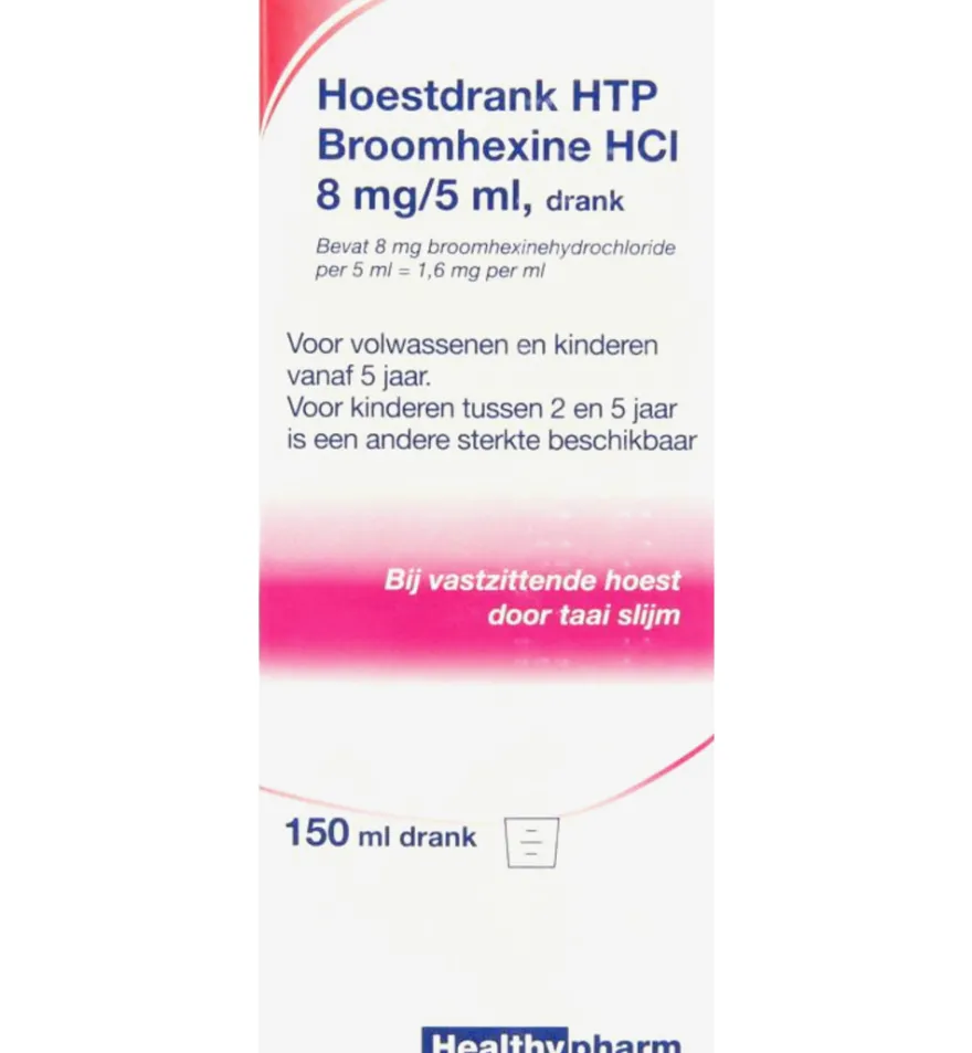 Healthypharm Broomhexine Hoestdrank 8mg (150 ml)