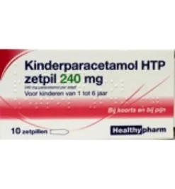 Healthypharm Paracetamol Kinderen 240mg (10 zetpillen)