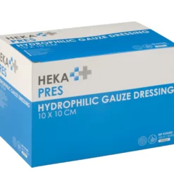 Heka Hydrofiel gaaskompres 10 cm x 10 cm (100 stuks)