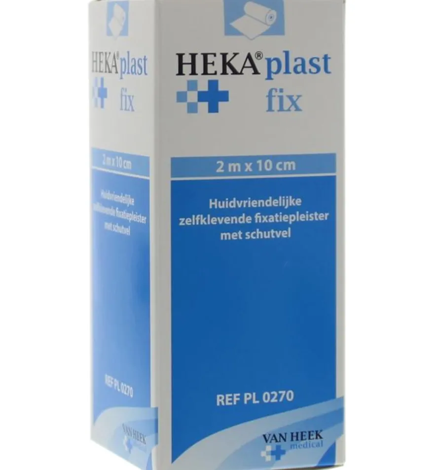 Hekaplast Fix pleister 2m x 10 cm met schutvel (1 rol)