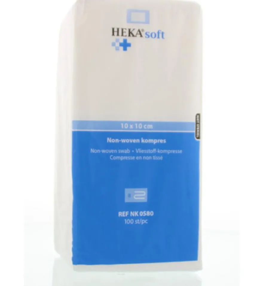 Hekasoft Non-woven kompres 10 x 10 (100 stuks)