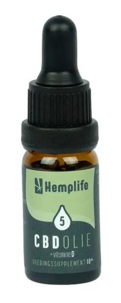 Hemplife CBD Olie 5% + Vitamine D (10 ml)