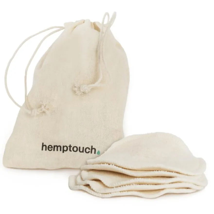 Hemptouch Reusable Cotton Pads + Laudry Bag (5 stuks)
