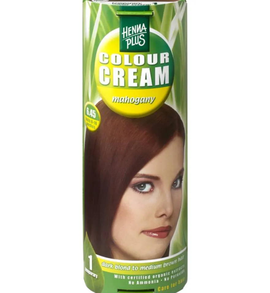 Hennaplus Colour cream 6.45 mahogany (60 ml)