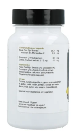 Highest Healthcare Rode Rijst Q10 & Zwarte Knoflook Capsules (60 capsules)