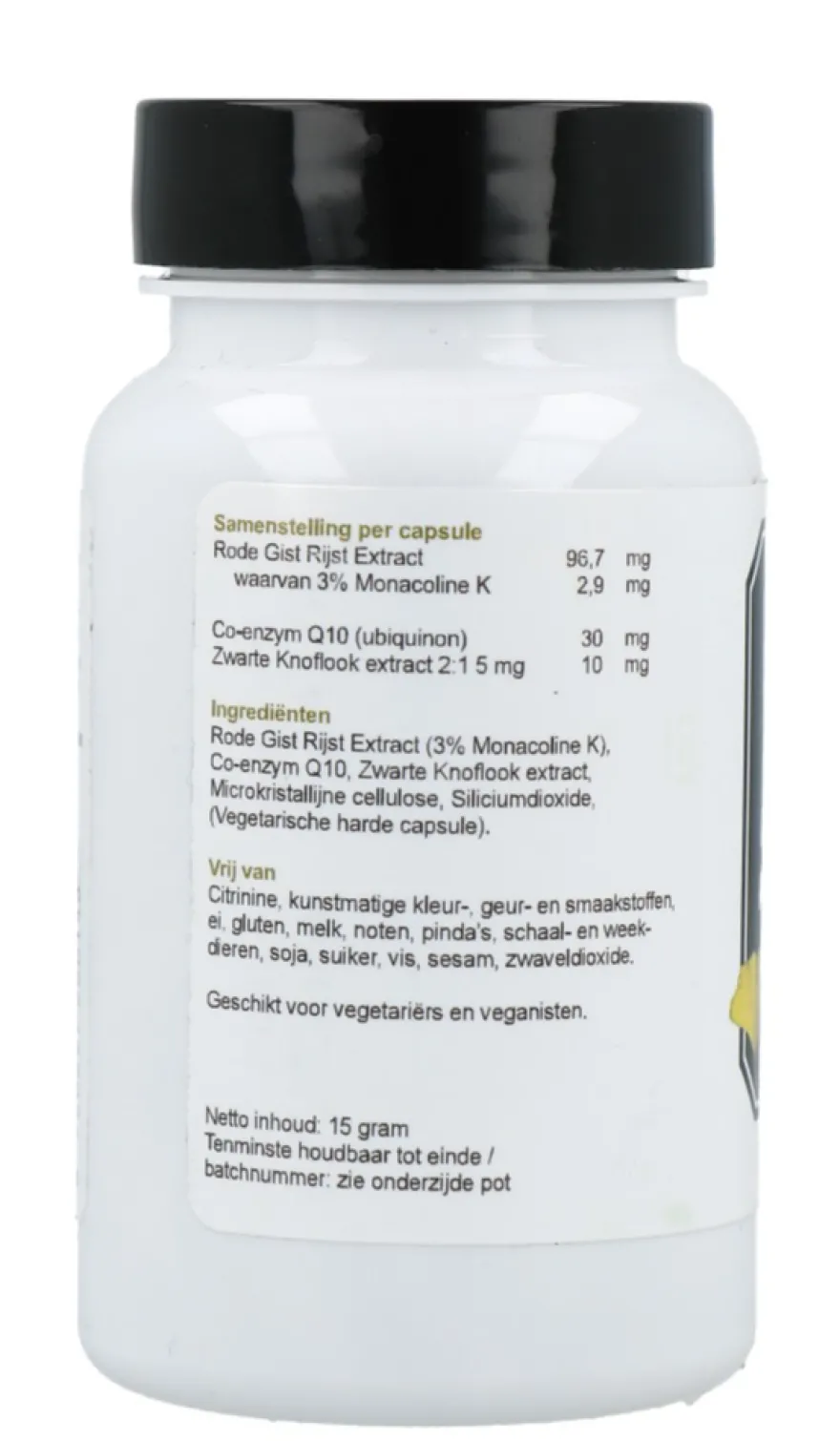 Highest Healthcare Rode Rijst Q10 & Zwarte Knoflook Capsules (60 capsules)