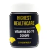 Highest Healthcare Vitamine D3-75 3000iu Softgels (270 capsules)