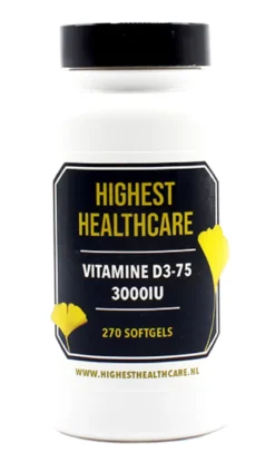 Highest Healthcare Vitamine D3-75 3000iu Softgels (270 capsules)