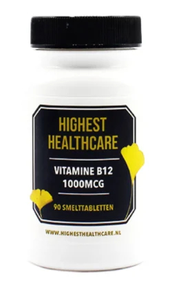 Highest Healthcare Vitamine B12 1000mcg Smelttabletten (90 tabletten)