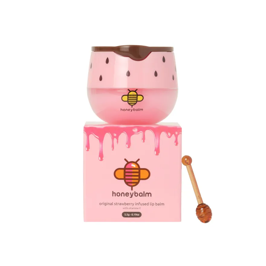 Honeybalm Lippenbalsem Strawberry (1 stuk)