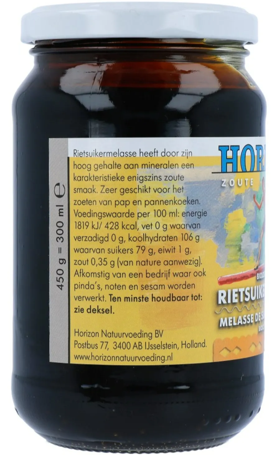 Horizon Rietsuikermelasse Eko Bio (450 gr)