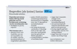 Ibuprofen (als Lysine) Sanias 400mg Tabletten (20 tabletten)