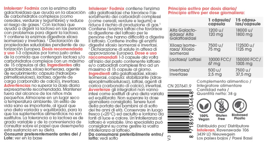 Intoleran Fodmix (108 vega capsules)