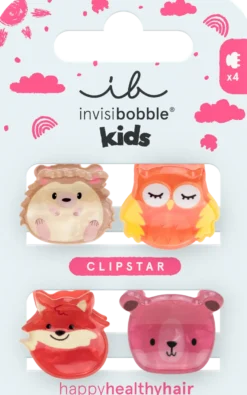 Invisibobble Clipstar Kids Clever Classmates (4 stuks)