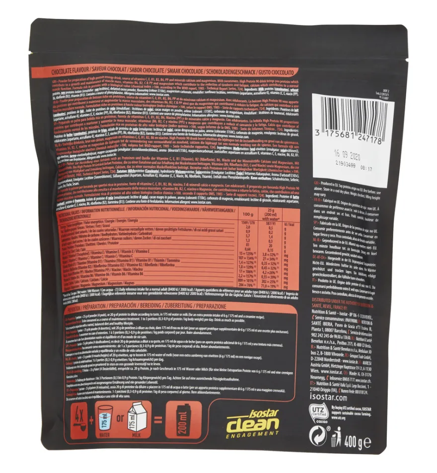 Isostar High Protein 90 Chocolate Flavour (400 gr)