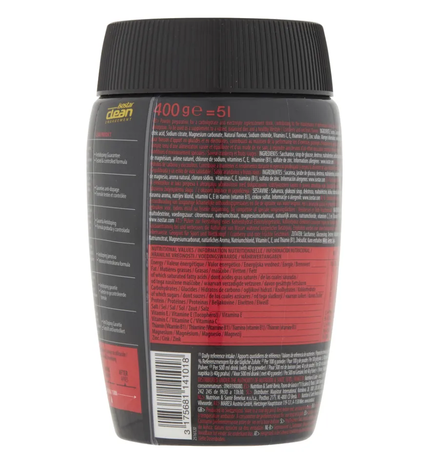 Isostar Hydrate & Perform Cranberry Red Fruit (400 gr)