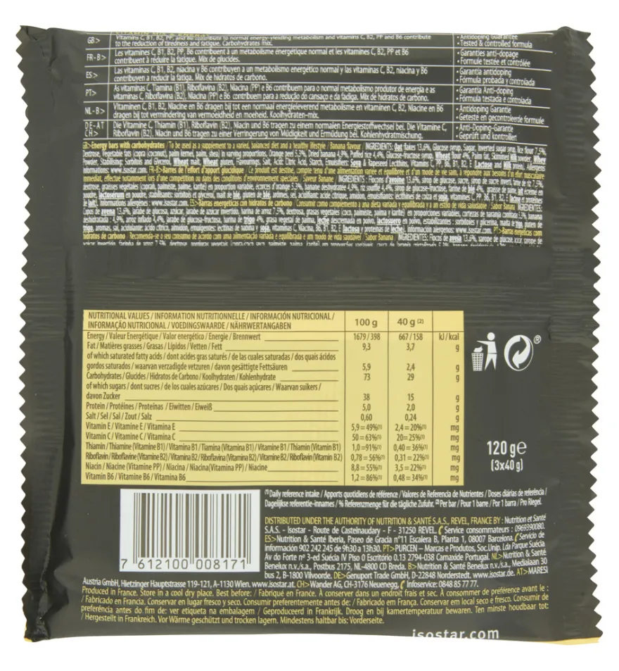 Isostar Reep Banaan (3 x 40 gr)