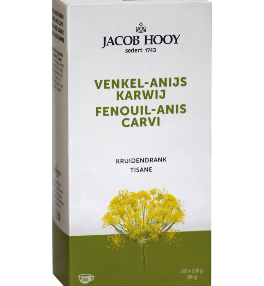 Jacob Hooy Venkel/Anijs/Karwij Thee Gold (20 stuks)