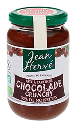 Jean Hervé Chocopasta Crunchy Hazelnoot Bio (350 gr)