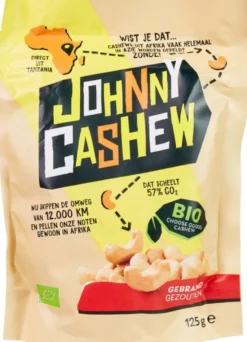 Johnny Cashew Cashewnoten Gebrand & Gezouten (125 gr)