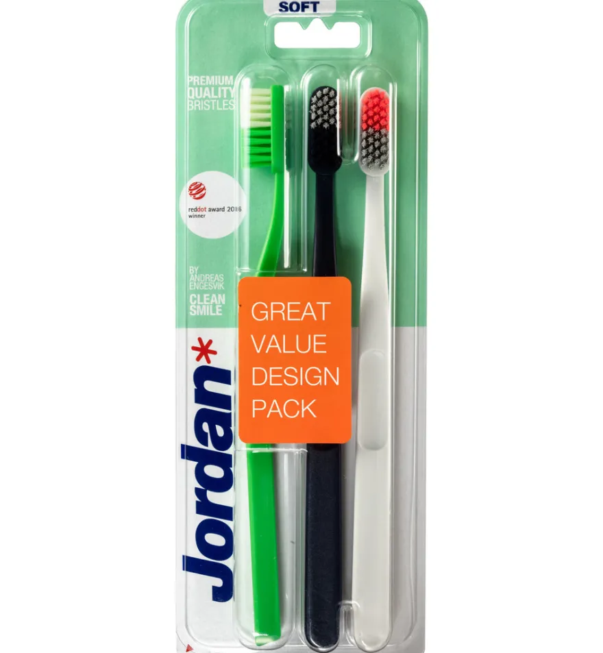 Jordan Tandenborstel Clean Smile Soft 3-pack (3 stuks)