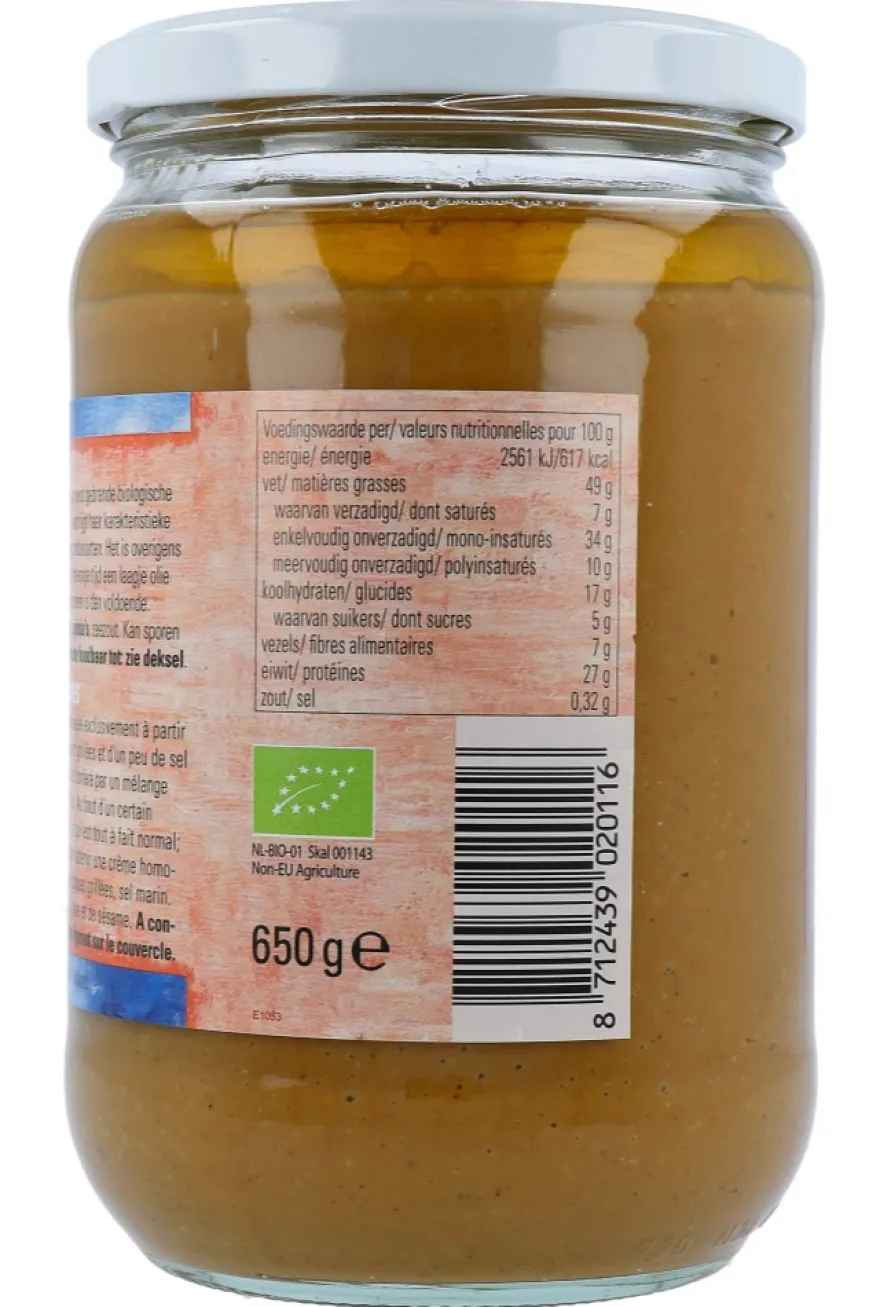 Jori Pindakaas met zout eko bio (650 gr)
