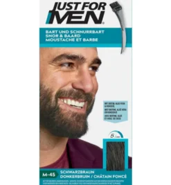 Just For Men Snor & baard donkerbruin M45 (2 x 14 gr)