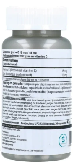 Kal Liposomaal Ijzer Vitamine C Capsules (30 capsules)