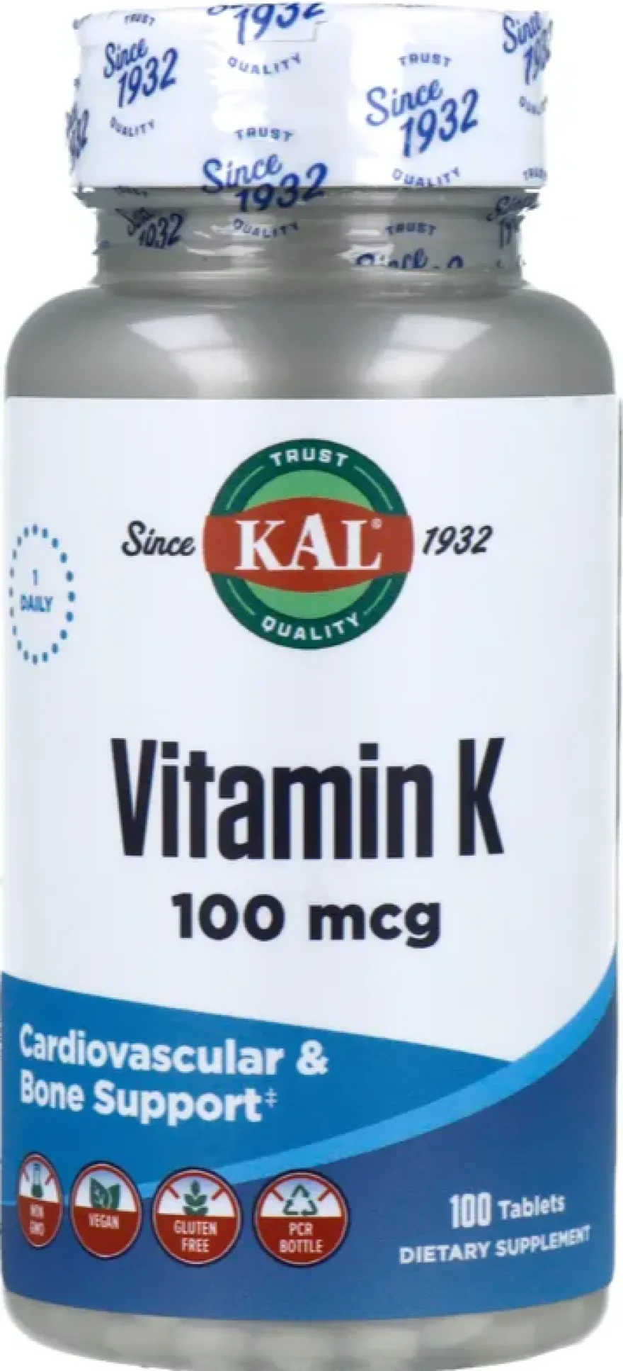 Kal Vitamine K1 100mcg Tabletten (100 tabletten)