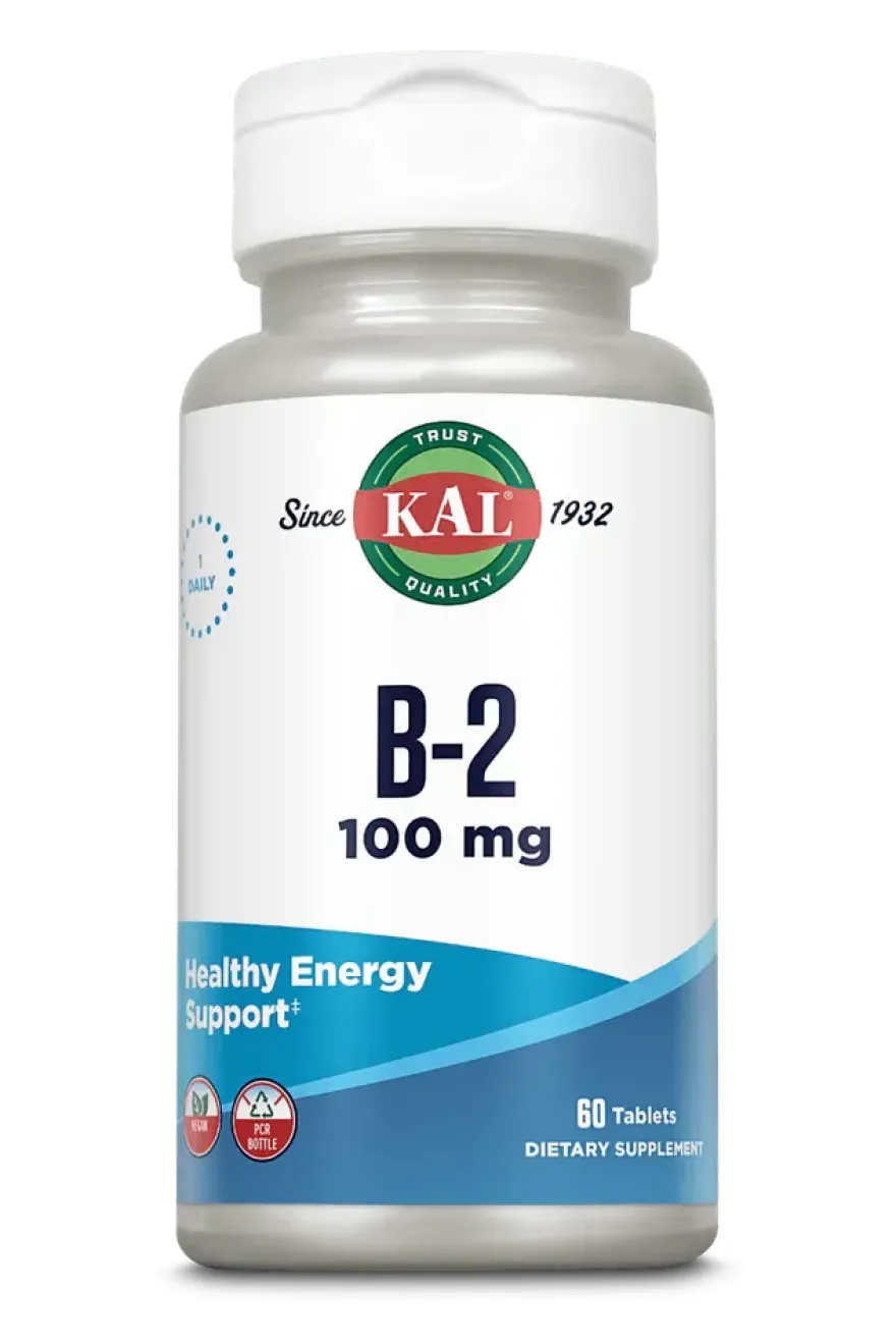 Kal Vit B2 Riboflavin 100mg Tabletten (60 tabletten)