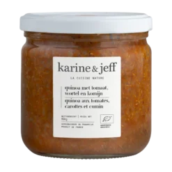 Karine & Jeff Bio Karine & Jeff Quinoa met Tomaat, Wortel en Komijn Bio (350 gr)