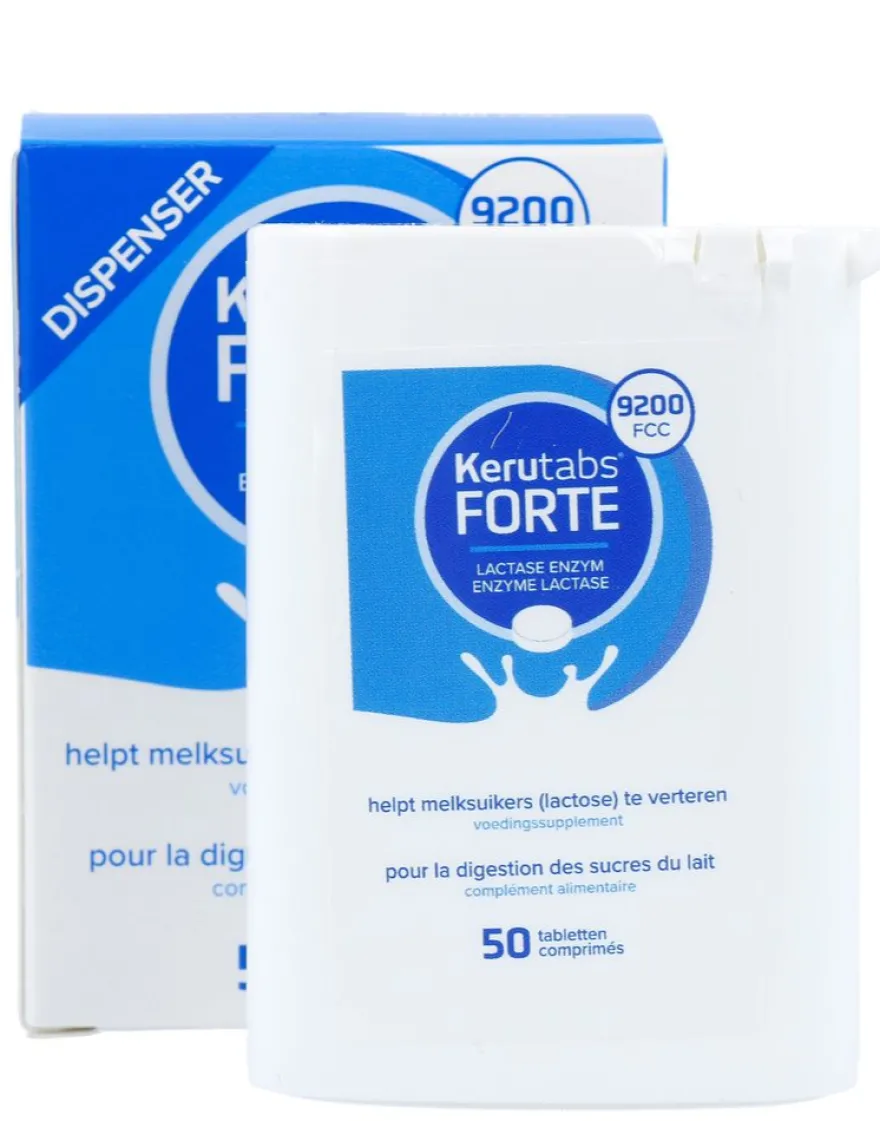 Kerutabs Forte Lactase Enzym 9200 Fcc Tabletten (50 tabletten)