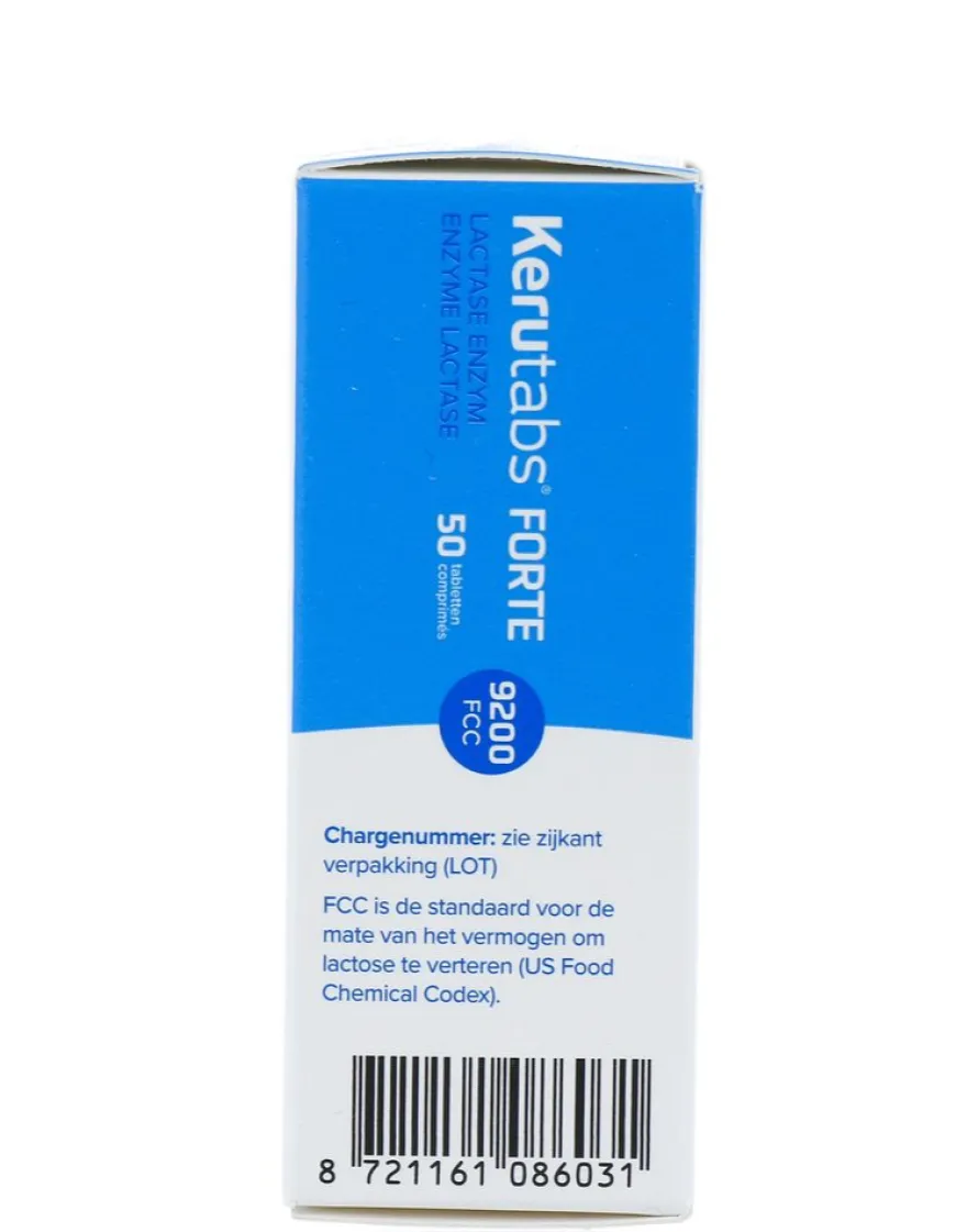 Kerutabs Forte Lactase Enzym 9200 Fcc Tabletten (50 tabletten)