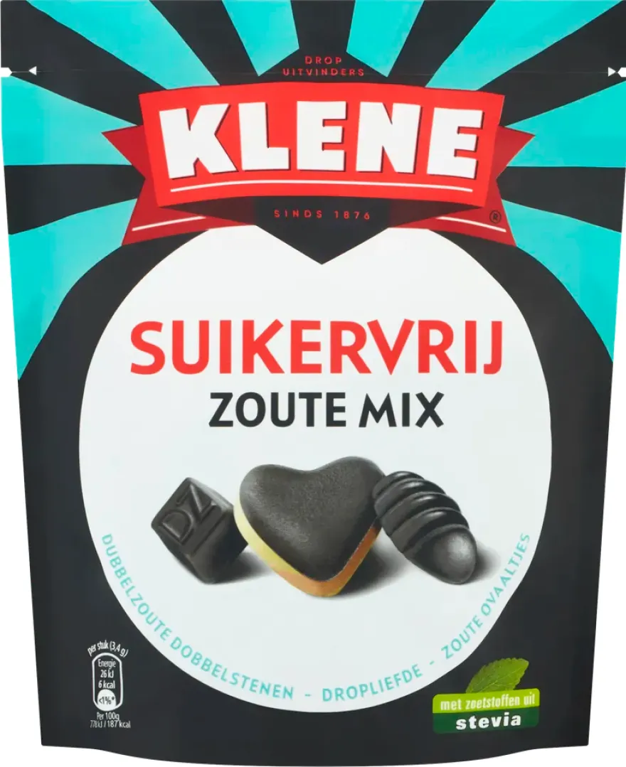 Klene Suikervrij Zoute Mix Drop (175 gr)