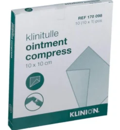 Klinion Klinitulle zalfkompres 10 x 10 (10 stuks)