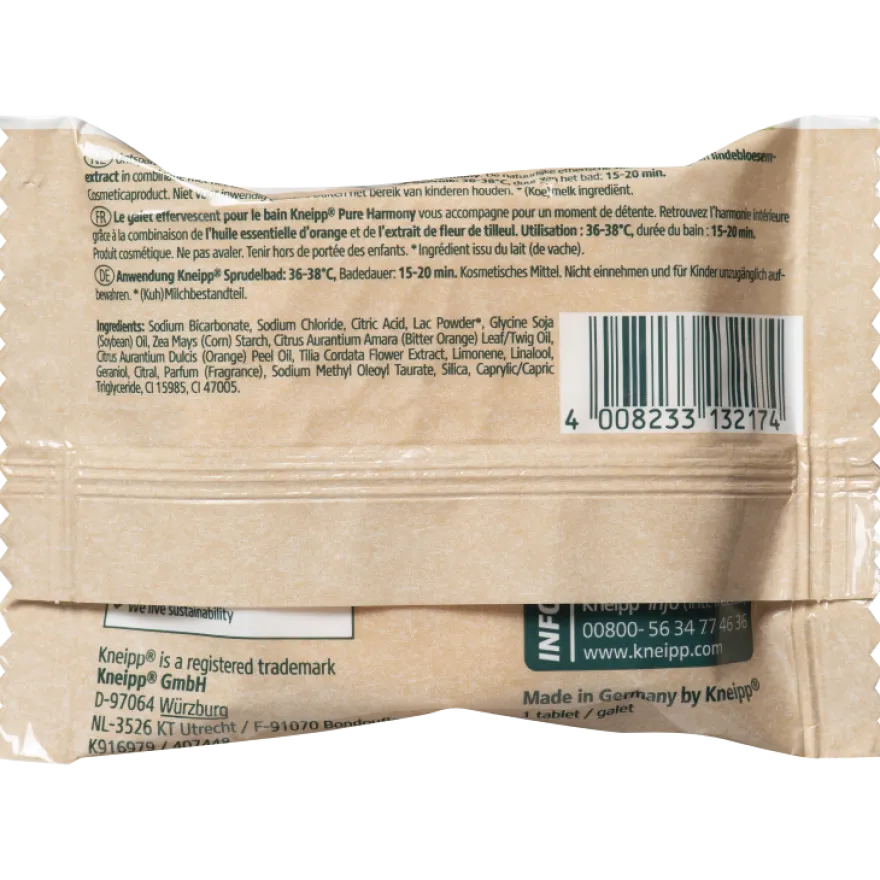 Kneipp Badbruistablet oranje lindebloesem (80 gr)