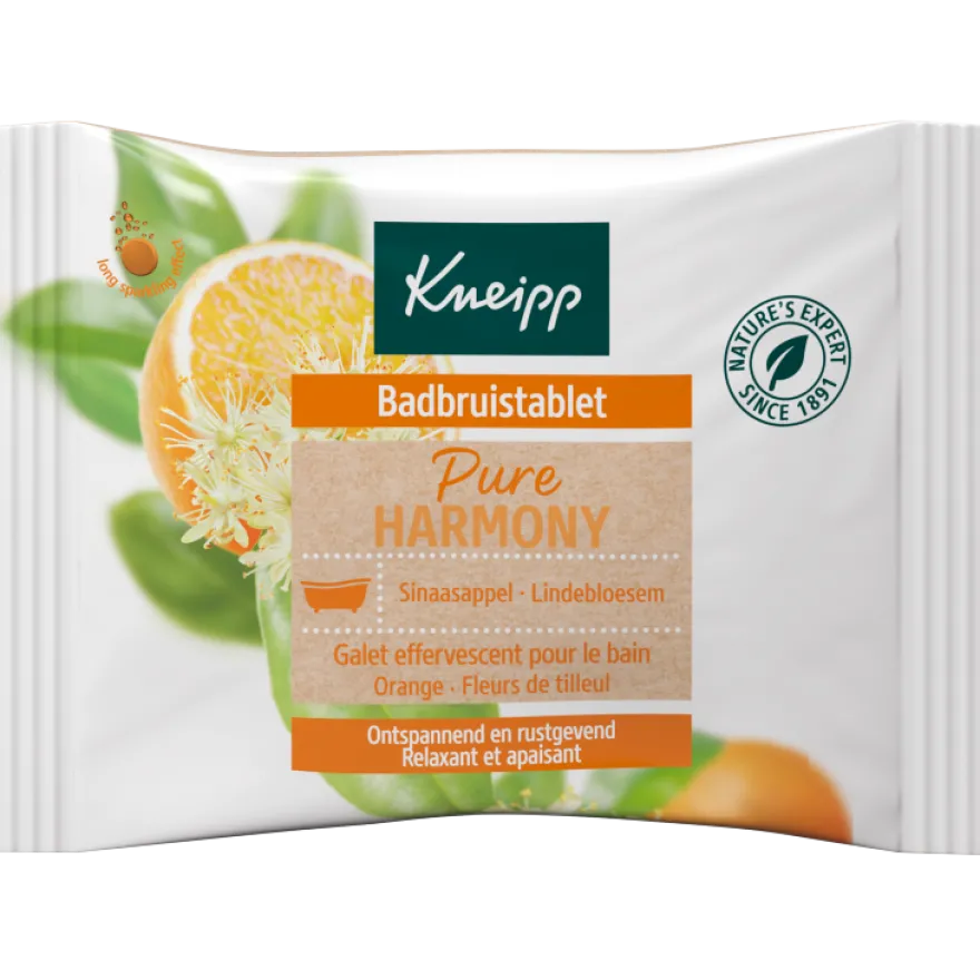 Kneipp Badbruistablet oranje lindebloesem (80 gr)