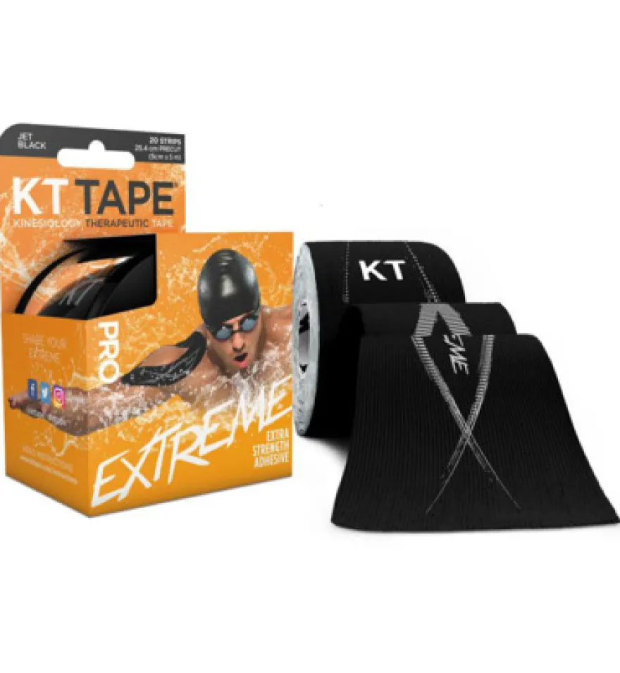 Kt Tape Pro Extreme Precut 5 Meter Zwart (20 stuks)