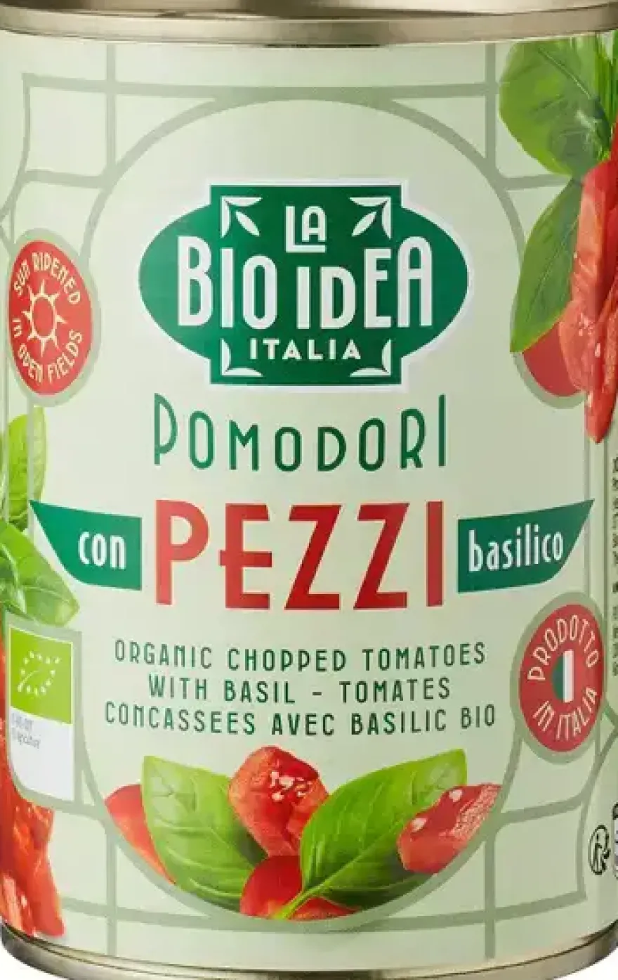 La Bio Idea Tomatenstukjes Basilicum Bio (400 gr)