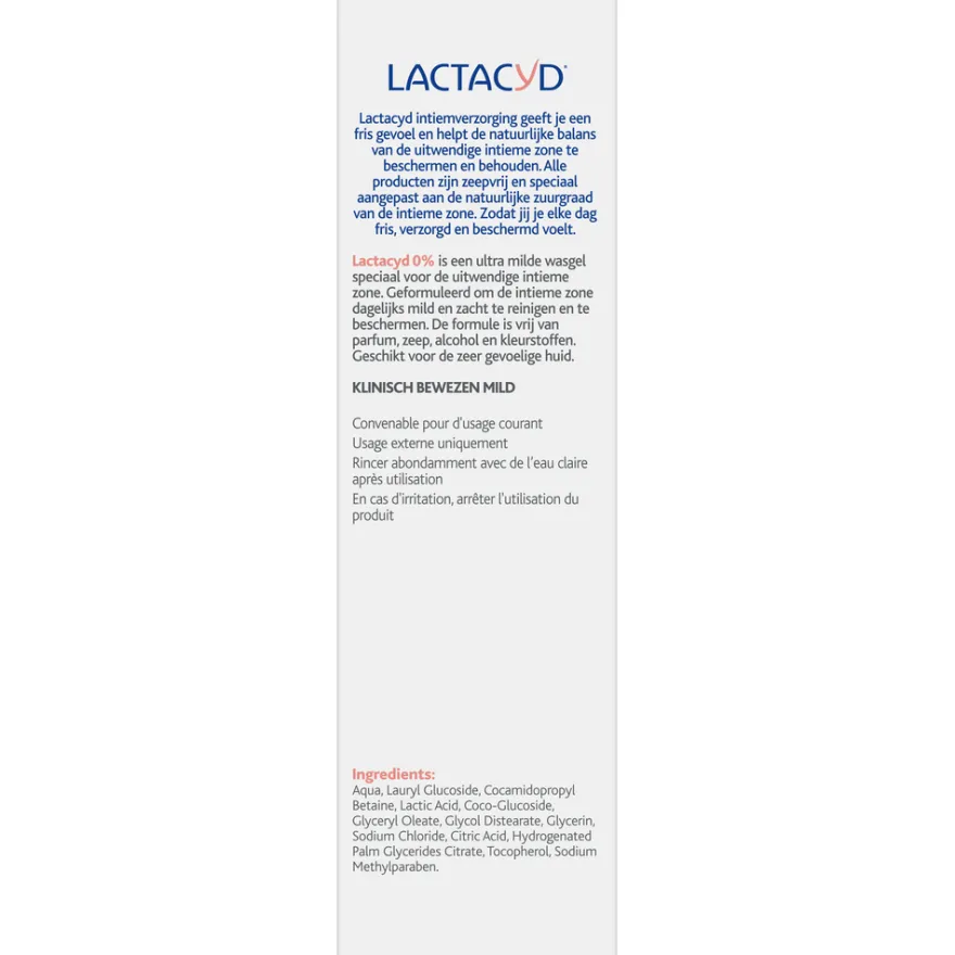 Lactacyd Wasemulsie 0% (250 ml)