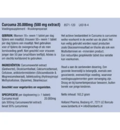 Lamberts Curcuma 20.000mg (120 tabletten)
