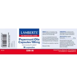 Lamberts Pepermuntolie 100Mg (90 vega capsules)