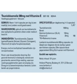 Lamberts Teunisbloemolie 500mg (180 vega capsules)