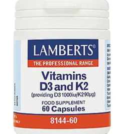 Lamberts Vitamine D3 1000IE en K2 90mcg (60 capsules)
