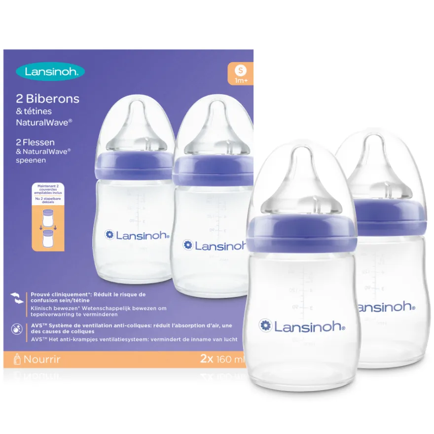 Lansinoh Natural Waves Drinkflessen (2 stuks)