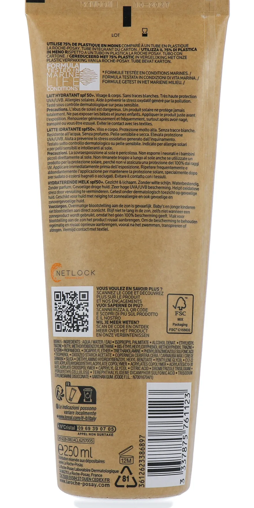 La Roche-Posay Anthelios Hydrating Lotion Eco Tube SPF50+ (250 ml)