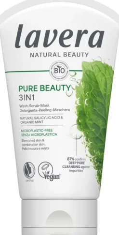 Lavera Pure Beauty 3-In-1 Wash Scrub Mask (125 ml)