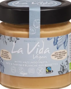 La Vida Vegan Hazelnootpasta Wit Minder Suiker (200 gr)