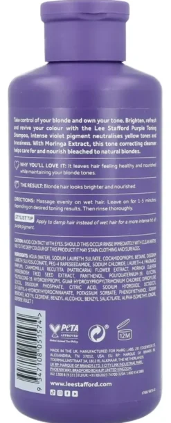 Lee Stafford Bleach Blondes Purple Toning Shampoo (250 ml)